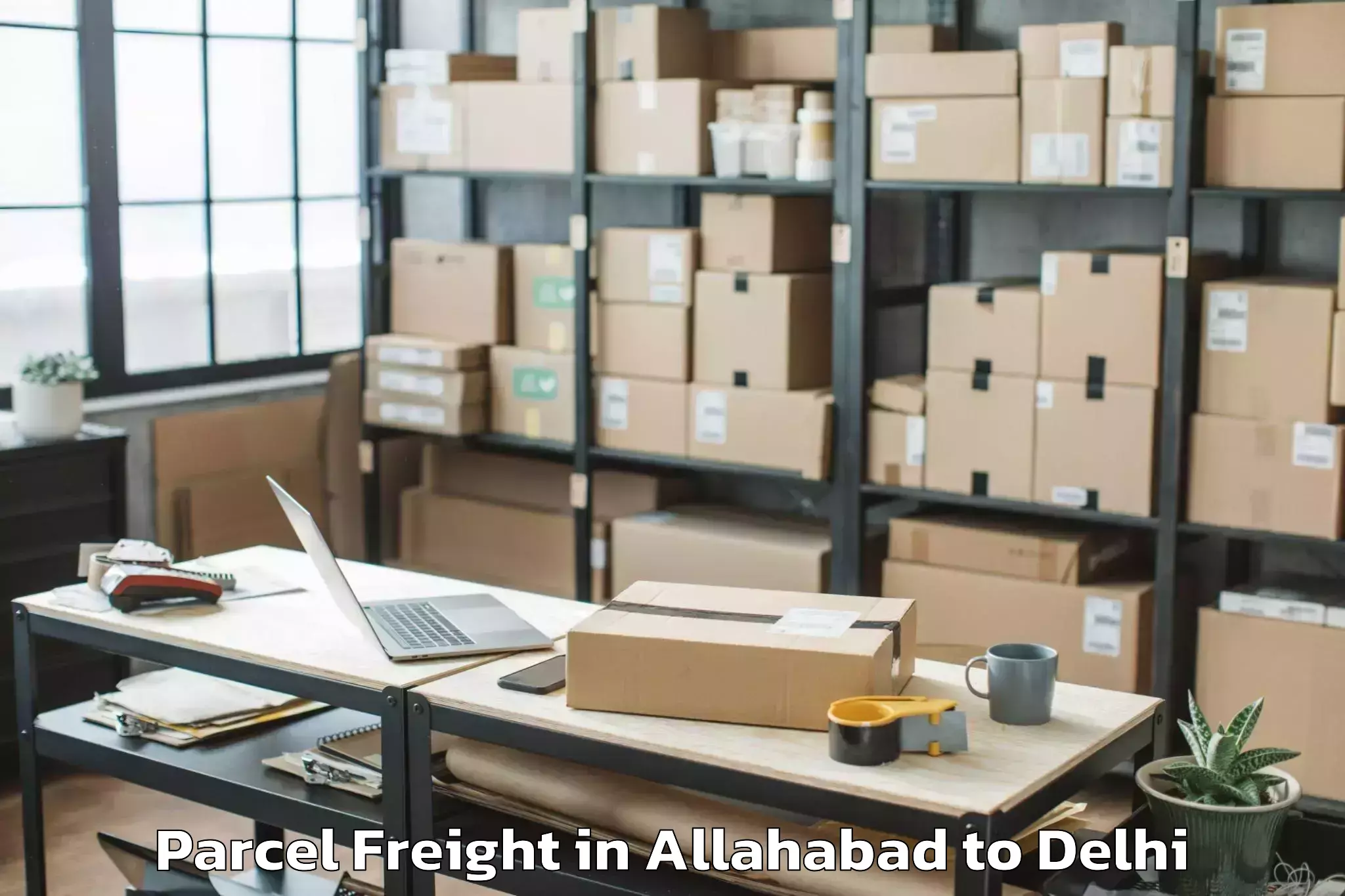 Reliable Allahabad to Unity One Mall Rohini Parcel Freight